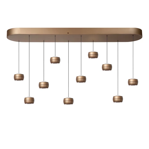 Lucide CORYFEE - Hanglamp - LED Dimb. - CCT - 10x6W 2200K/3000K - Champagne kleur - Vibes - uitgezet